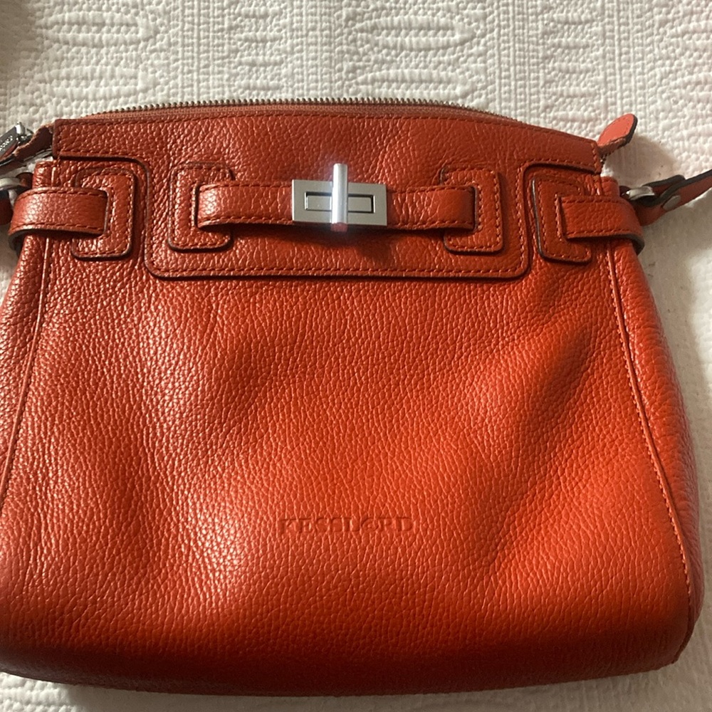 Rust orange leather purse